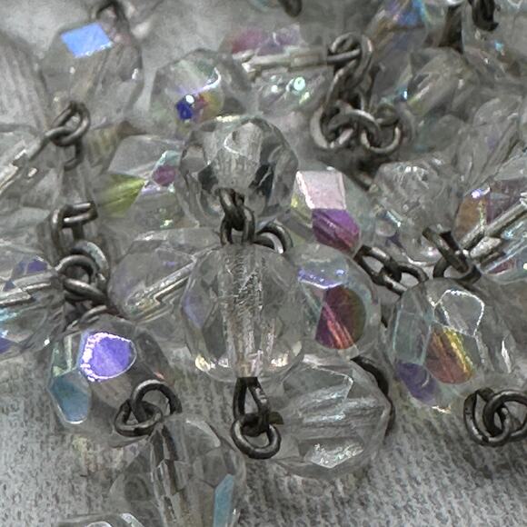 Vintage Italian Glass Bead Rosary, Italy Catholic Prayer Beads, Crucifix - Picture 7 of 9